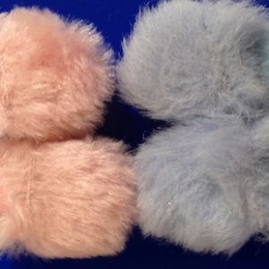 40mm Fluffy Blue slippers  YoSd, Lia, Bleuette