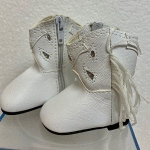 Fancy Cowboy Boots White  72mm/39mm fits AG, Meadow BB