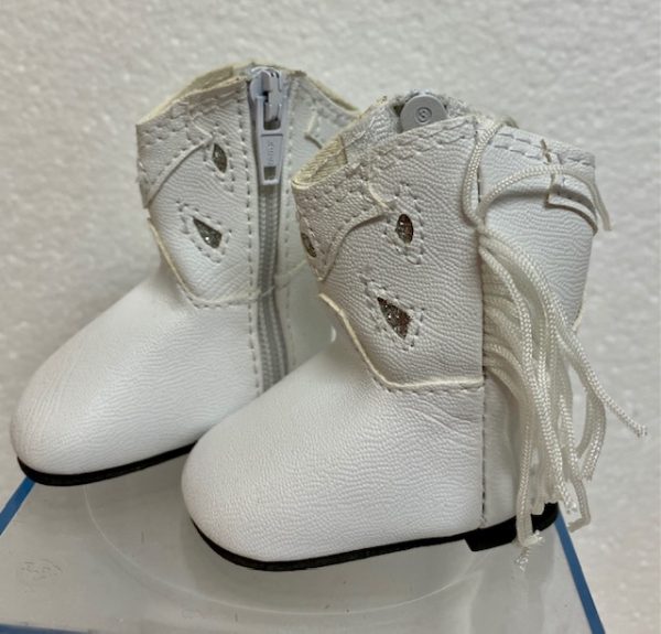 Fancy Cowboy Boots White 65mm/30mm