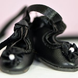 French Satin Shoes (Black) 60mm-MSD