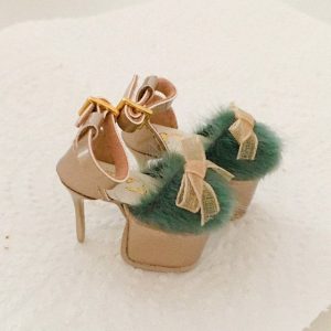 SK Vanna Fur High Heels (Vintage Green) Fits Lati Yellow/Blythe/