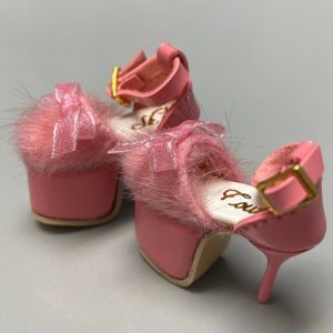 SK Vanna Fur High Heels (Peach) Fits Lati-Yellow/Blythe/Pullip/E