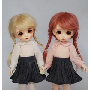 Mudoll Pleated Skirt (Gray) Fits 1/8 BJD