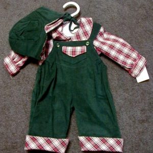 Green Corduroy Overalls 20-22″ Baby Dolls