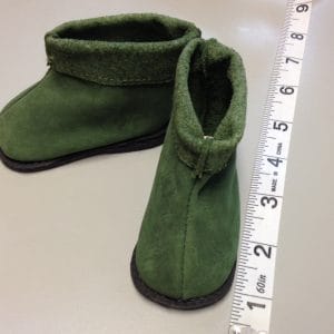 Green Suede Boots 3-1/2″ x 1-3/4″