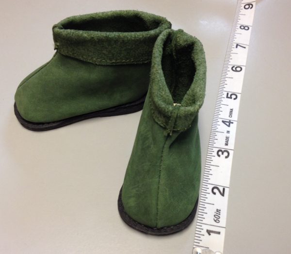 Green Suede Boots 3-1/2" x 1-3/4"
