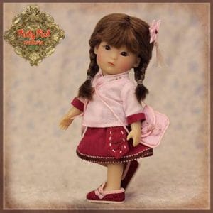 HC0048A Yu Ping Red & Pink Outfit 5.5″