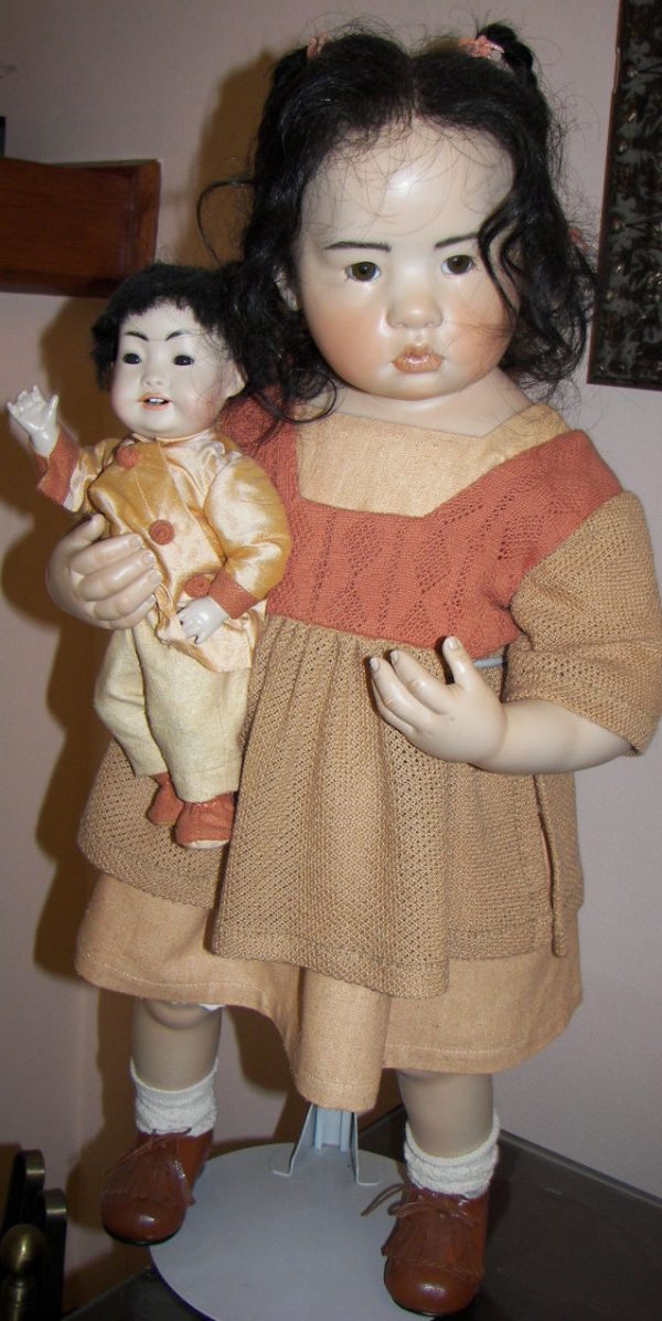 Hildegard Gunzel Wax over Porcelain Set:  LE 25. Jasmin + Her Dolly. New Mint