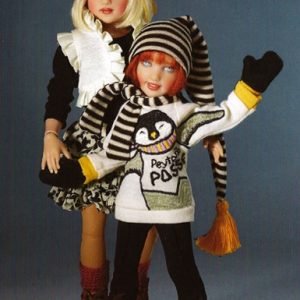 Helen Kish Big Sis Piper & Peyton (BROWN EYES) <b>HAND-PAINTED</