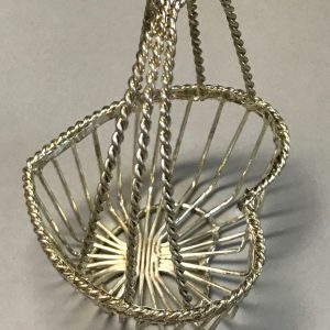 Heart Shape Silver Basket 2.75 x 2.5″