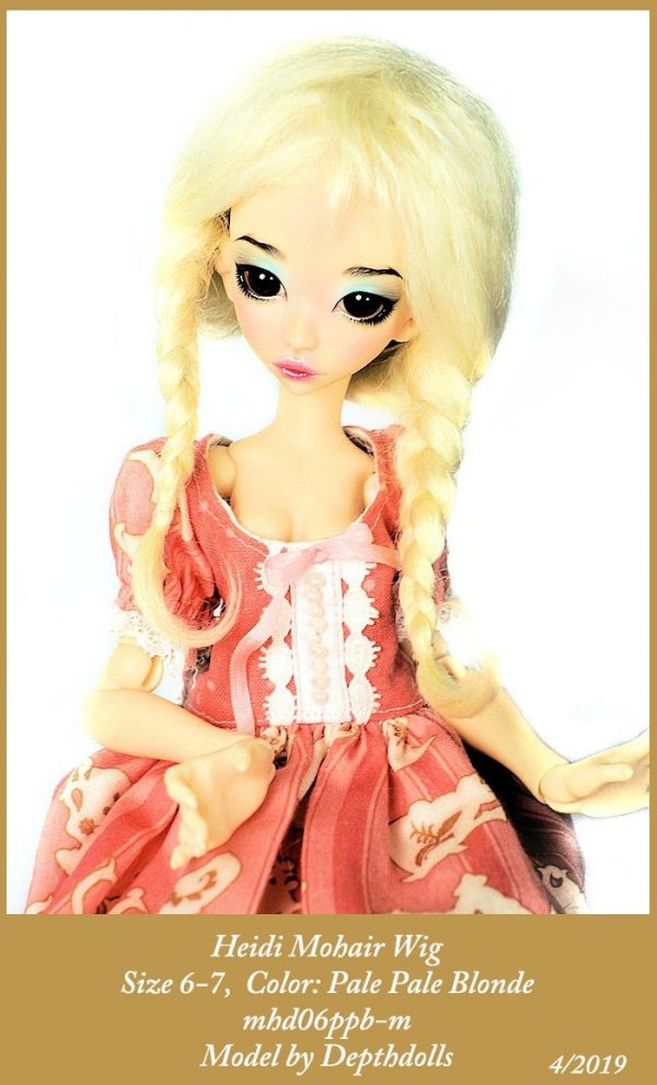 Heidi Mohair Wig (Pale Pale Blonde) Size 6-7