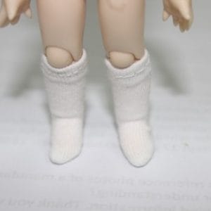 RRGHB White Cotton Socks for small dolls