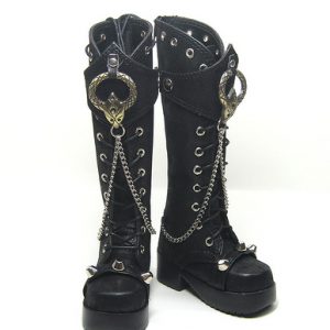 Ring & Chain Boots – Black (MSD Size)