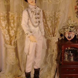 White Military Man Outfit (70cm Size)