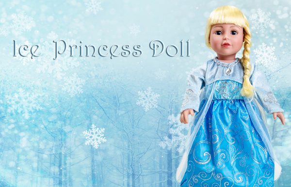 Little Adventures Frozen Ice Princess Doll Dress Fits 18" American Girl