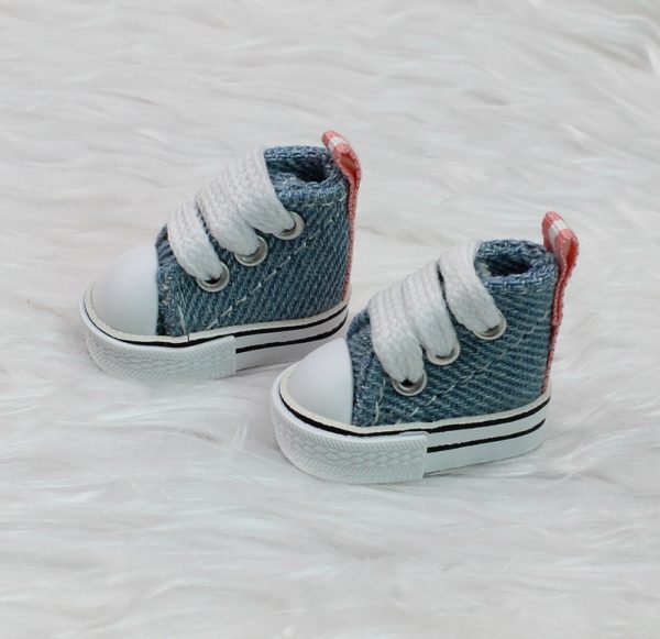 JS097 Canvas Sneakers (Blue Denim)  38mm x 19mm; 1.5" x .75"