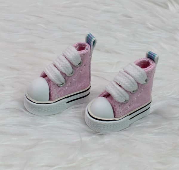 JS097 Canvas Sneakers (Pink) 38mm x 19mm; 1.5" x .75"
