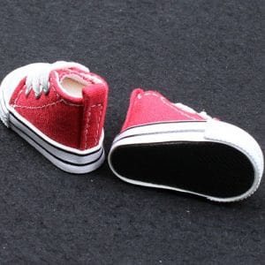 JS097 Canvas Sneakers (Red) 38mm x 19mm; 1.5″ x .75″