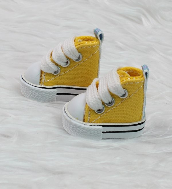 JS097 Canvas Sneakers (Yellow)  38mm x 19mm; 1.5" x .75"
