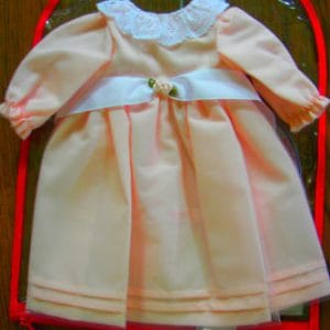 Kathe Kruse: Ballkleid Peach Cream Dress 13.5-15″ (34-37cm)