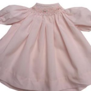 Pink Long Sleeve Bishop Dress 20″