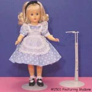 Kaiser Doll Stand 3301 - White Doll Stand For 16" To 24" Dolls With Extra Large Waist