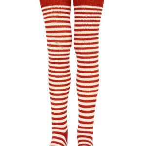 LA-71 Red & White Striped Above Knee Socks (SD)