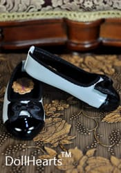LS-1082 SD Shoe:  Blue & Black Two Tone Flats (SD10/13 Girl)