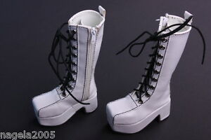LS-200 White Boots w/Black Stitching & Laces