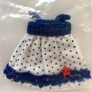 White Navy Polka Dot Dress 10cm (Lati White/Amelia Thimble)