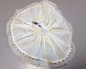 Ivory Cotton Half Slip with Lace Trim 8″