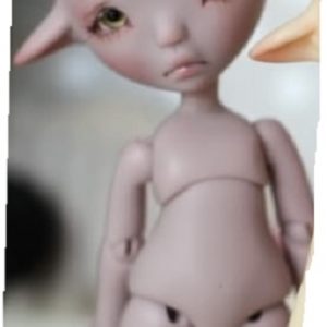 Nympheas Malicie OOAK Milk Tea Resin Handpainting by K6 7″
