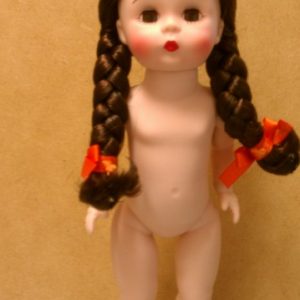 8″ Nude Wendy (Long Brunette Braids/Brown Eyes)