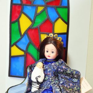Madonna 10″ (w/Baby Jesus & Stained Glass) #39750