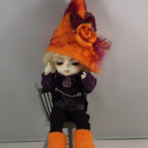 Wool Felt Hat & Boots (Orange & Purple) Fits Lati Yellow/Pukifee