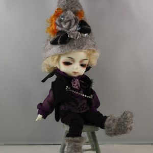 Wool Felt Hat & Boots (Gray) Fits Lati Yellow/Pukifee