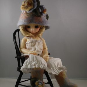 Wool Felt Hat & Boots (Blue/Yellow) Fits Yo-SD