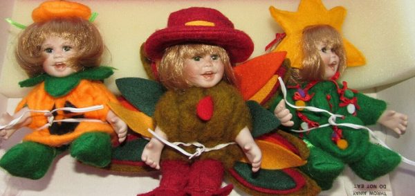 Marie Osmond Dolls For All Seasons Trio Tiny Tots 3.5" 1/2 Price