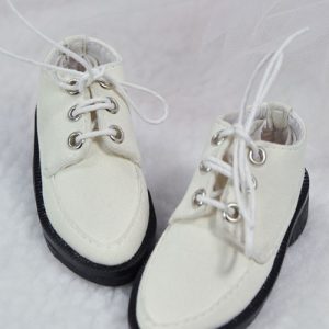 MS-426 MSD Shoes:  White Buck laceup shoes