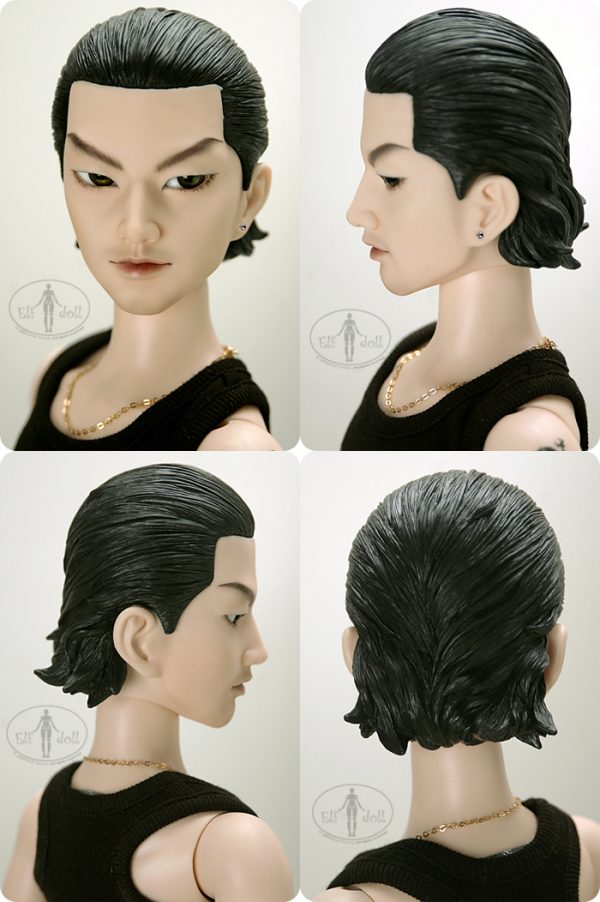 ElfDoll Mir SD, BJD w/Black Resin Molded hair New