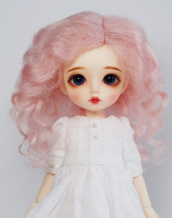 French Curl Mohair Wig (Pink) 4-5