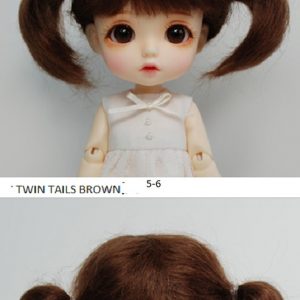 Twin Tail Mohair Wig (Brown) Size 5-6