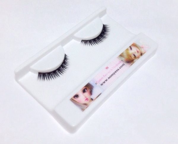 Nomyens Handmade Eyelashes (Natural Black/2 Pair) Larger BJD Size