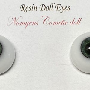 Handmade Resin Round Eyes – (Natural Blue Teal) 12mm