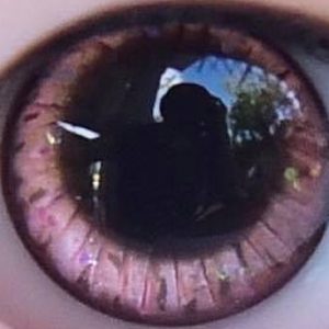 Handmade Resin Round Eyes – (Grapefruit) 18mm