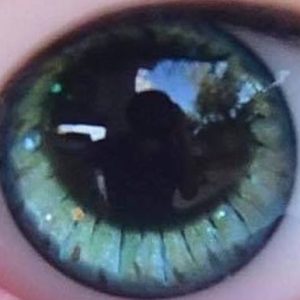 Handmade Resin Round Eyes – (Blue Teal) 18mm