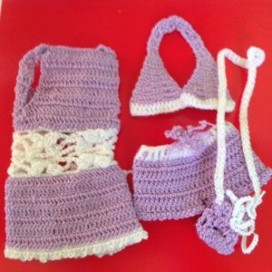 Orchid Crochet 4-Piece Set (Fits 12″ Fashion Royalty & Similar)