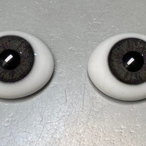 Glass Flatback PW Oval Eyes (Gray) 6mm