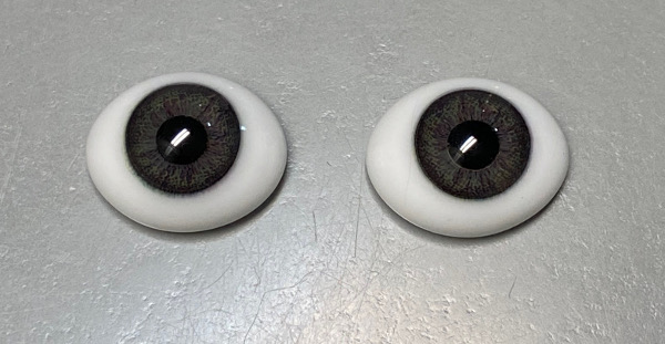 Blue Green D300 Elongated Oval Natural Glass Eyes - Glass Doll Eyes