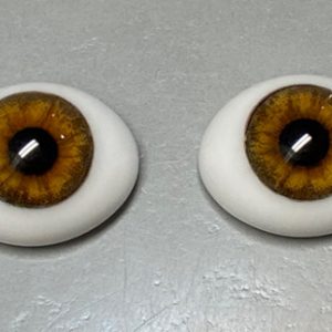 Glass Flatback PW Oval Eyes (Hazel) 16mm